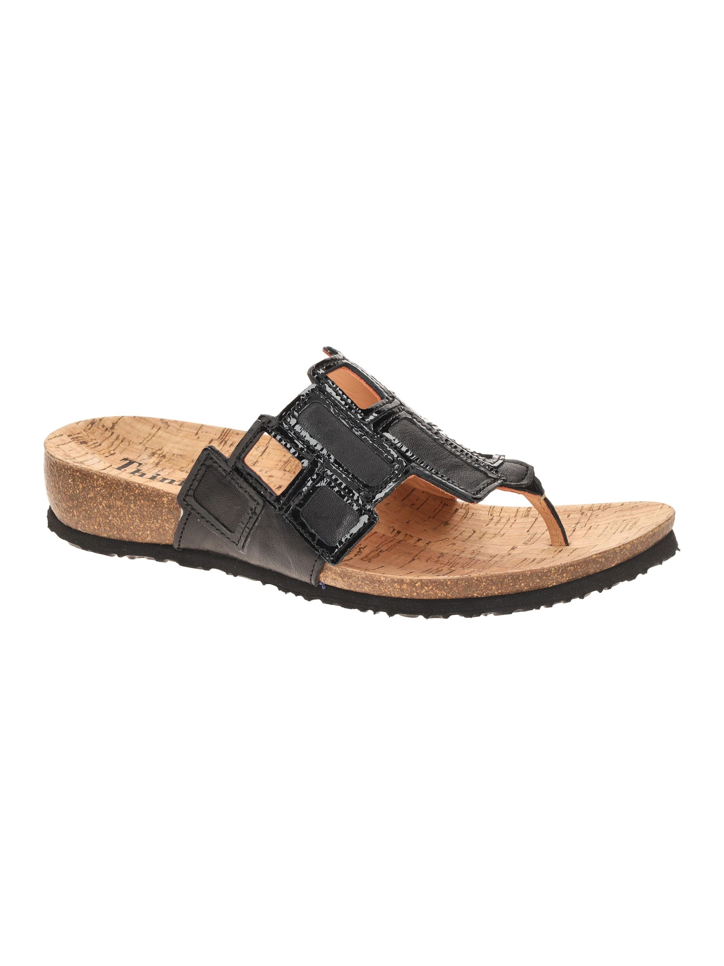 THINK! Mules 'Julia' in Black: front