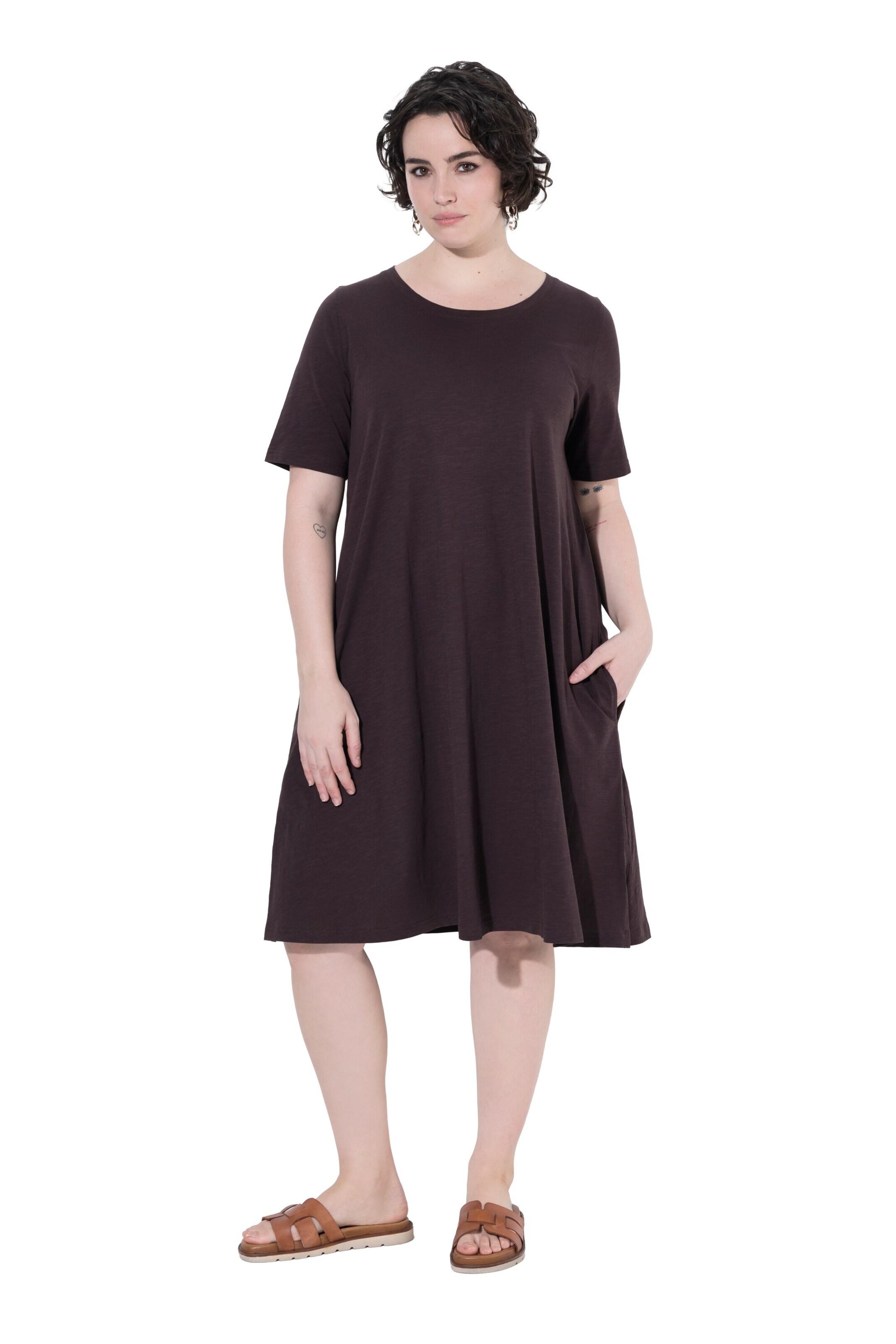 Ulla Popken Kleid in Braun: Vorderseite
