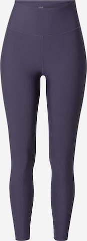 Casall Workout Pants in Blue: front