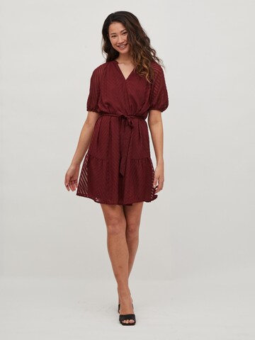 VILA فستان صيفي 'Michelle' بلون أحمر