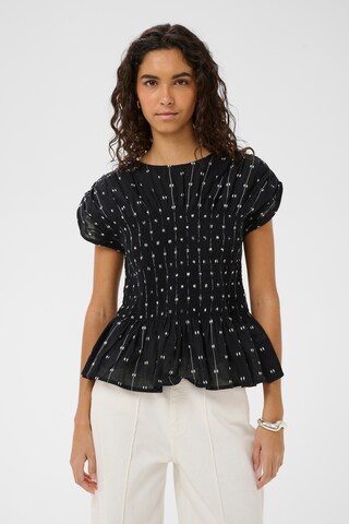 SOAKED IN LUXURY Blouse 'SLAmelie' in Black: front