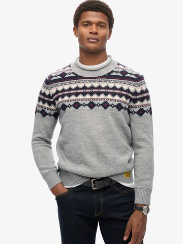 Pullover 'FAIRISLE' di Superdry & Co in grigio: frontale