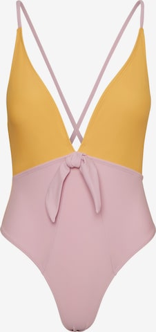 VERO MODA Triangle Swimsuit 'Zoey' in Yellow: front