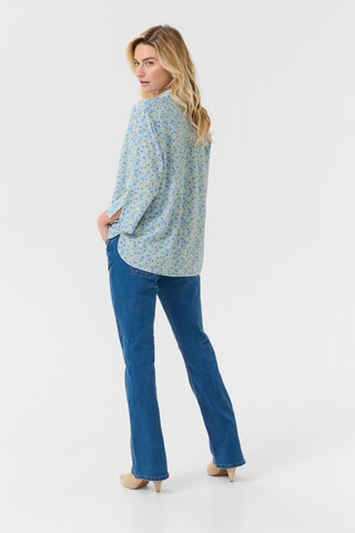 Chemisier 'Tiah' Cream en bleu
