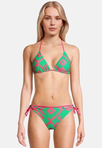 BECO the world of aquasports Triangel Bikini 'Inka Graphic' in Grün: Vorderseite