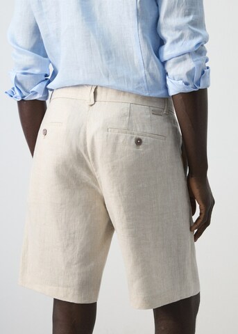MANGO MAN Slim fit Pants 'Carp' in Beige