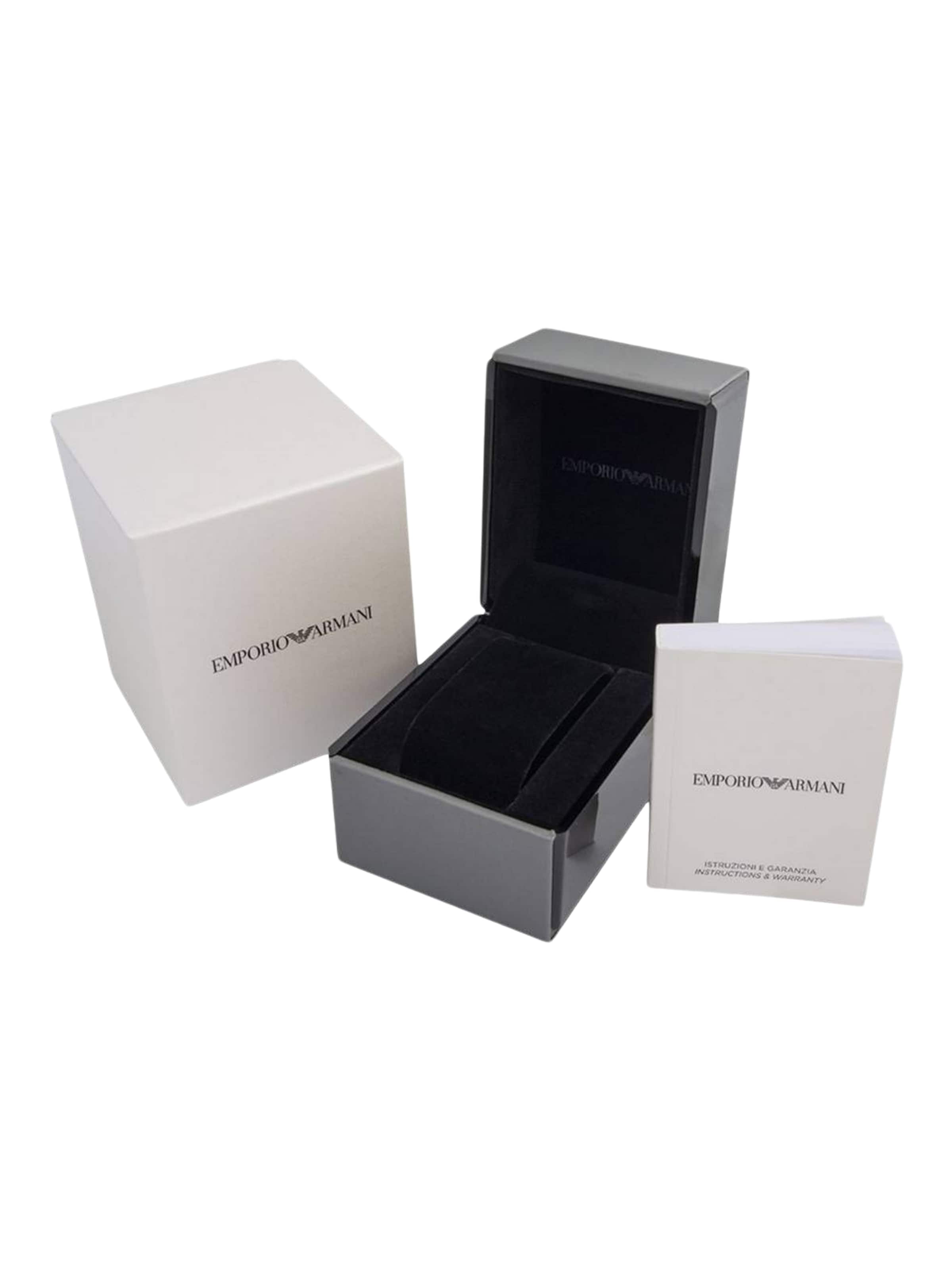 Emporio Armani Analoog horloge 'Gianni' in Zilver