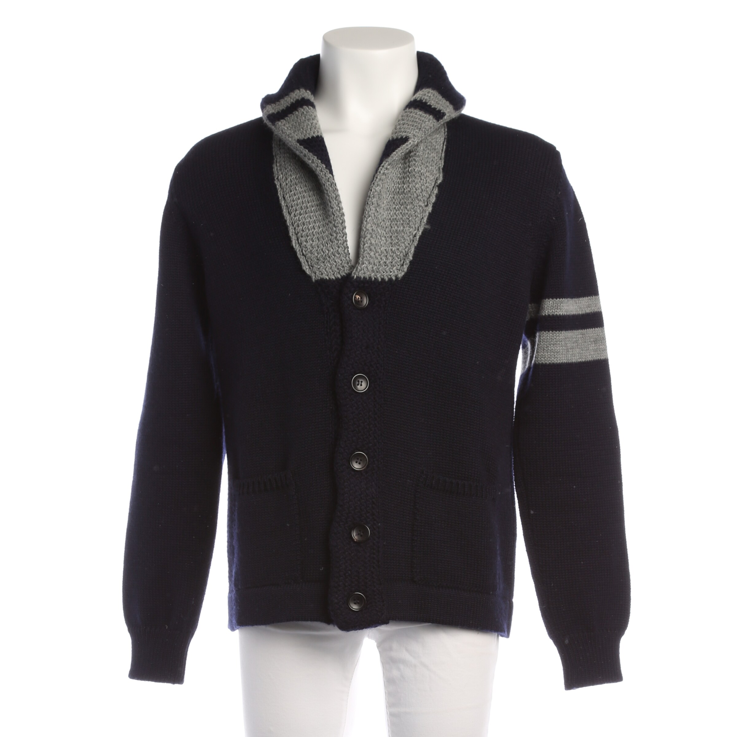 Roberto Collina Pullover / Strickjacke M-L in Blau: Vorderseite