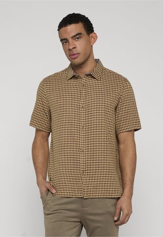 Coupe regular Chemise 'Helmo' INDICODE JEANS en marron : devant