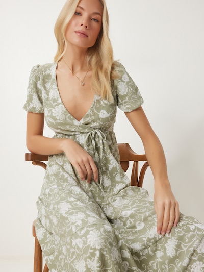 Happiness İstanbul Robe en 36 en vert pastel / blanc, Vue avec produit