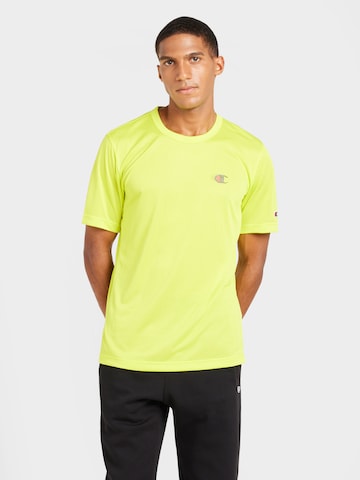 Champion Authentic Athletic Apparel Funktionsshirt in Gelb: Vorderseite