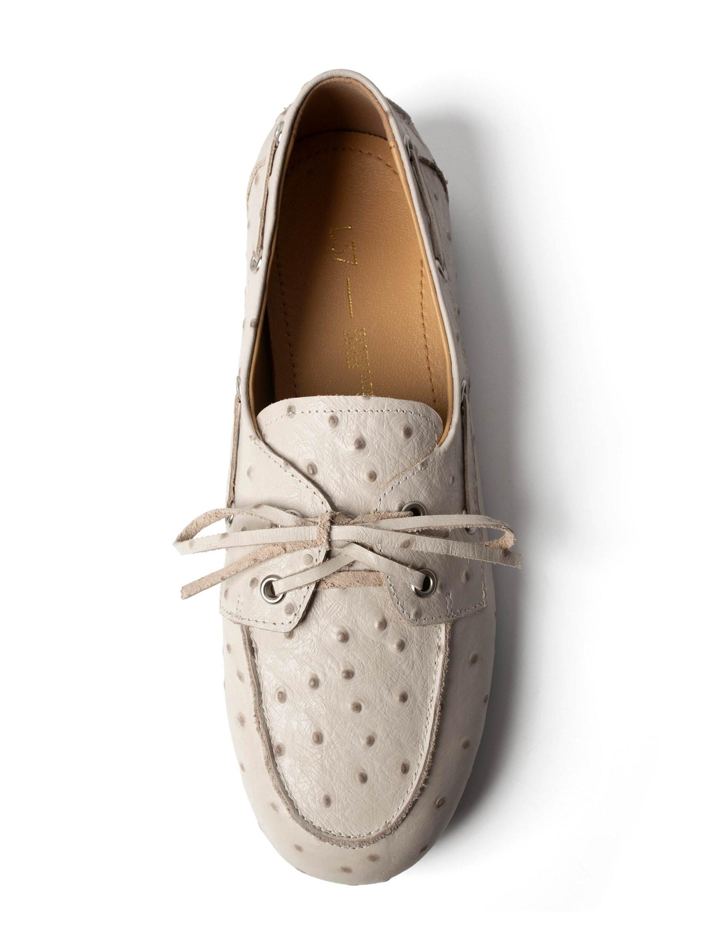 Mocassino 'SLOW LIFE' di L37 HANDMADE SHOES in bianco