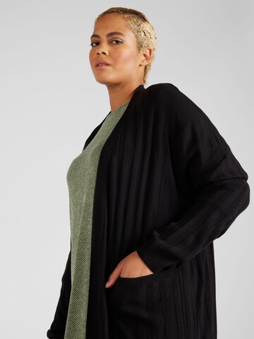 ONLY Carmakoma Knit Cardigan 'NEW TESSA' in Black