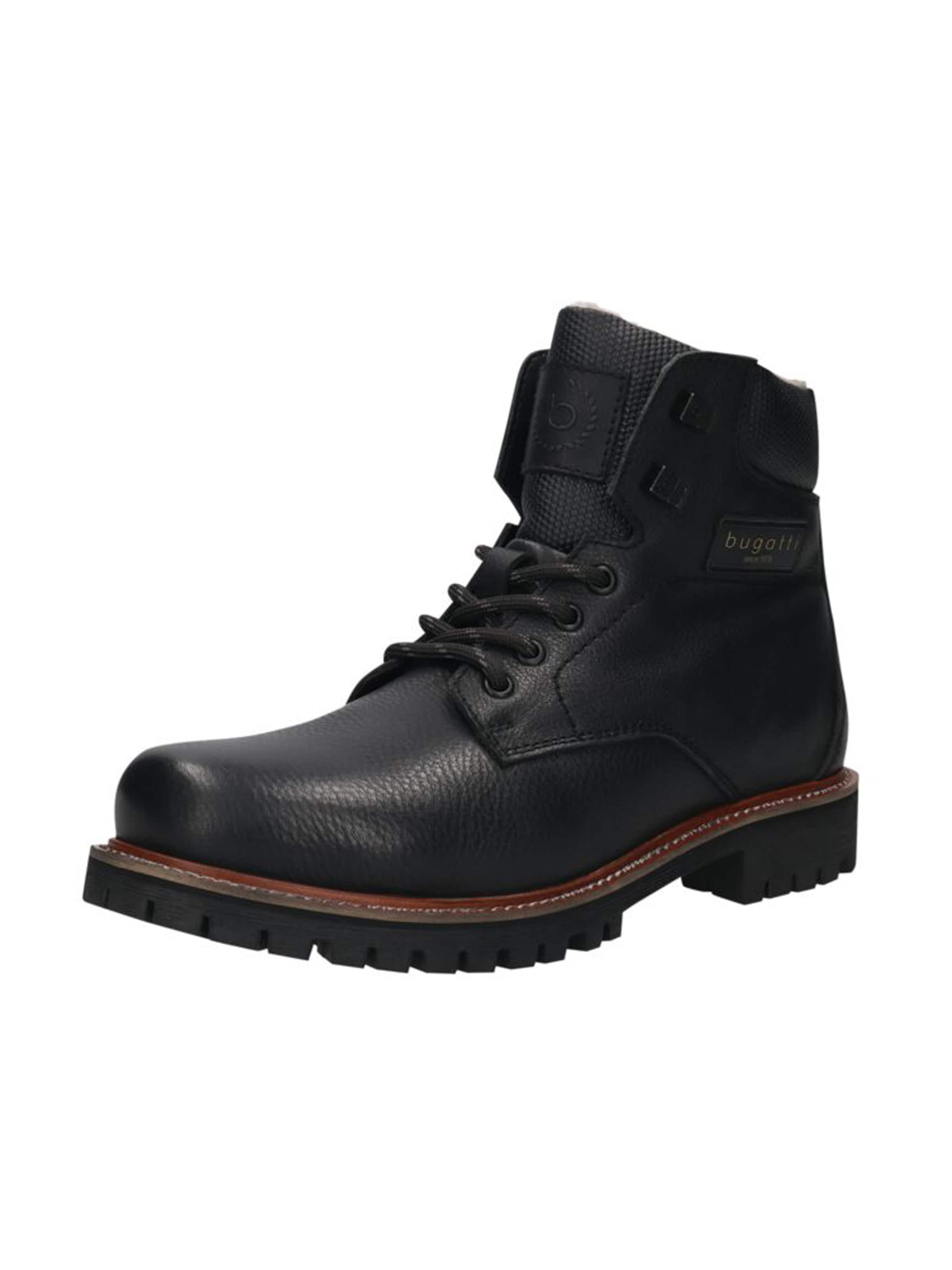 bugatti Fűzős csizma - fekete: elől