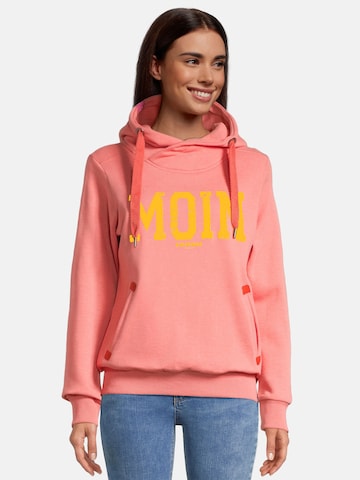salzhaut Sweatshirt 'Sünn - Moin' in Rot: Vorderseite