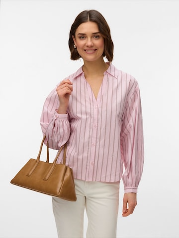 VERO MODA Блузка 'VMGINA' в Ярко-розовый: спереди