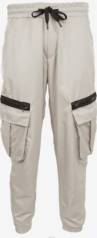 Coupe slim Pantalon cargo Tom Barron en beige : devant