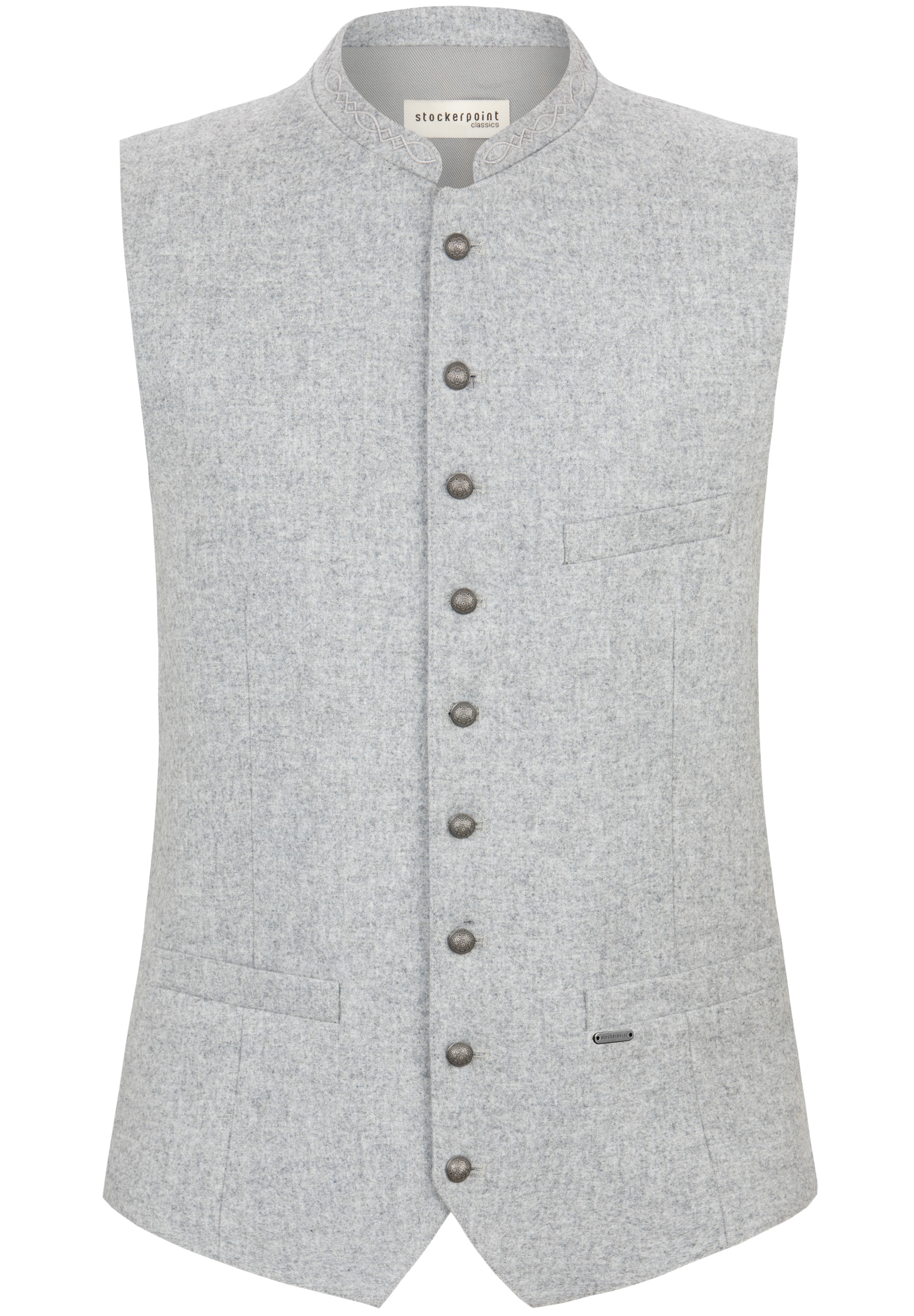 STOCKERPOINT Trachtenweste in Grau: Vorderseite