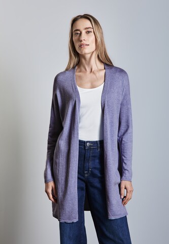 STREET ONE Langer Cardigan in Lila: Vorderseite