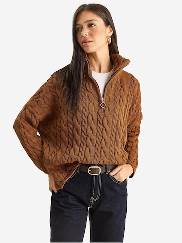 Pullover di Bianco Lucci in marrone: frontale