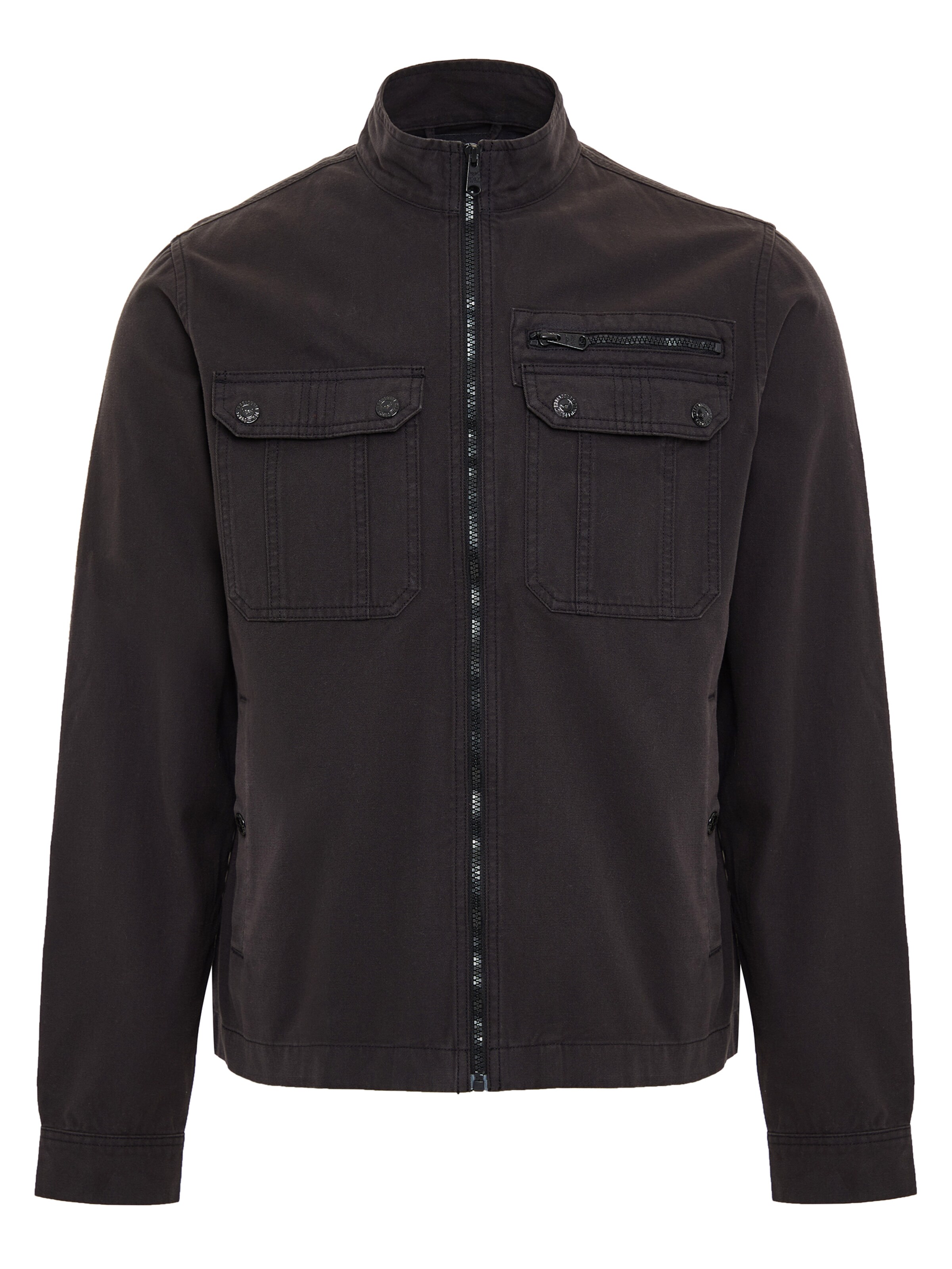 Threadbare Tussenjas 'Rye' in Zwart: voorkant