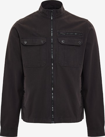 Threadbare Between-Season Jacket 'Rye' in Black: front