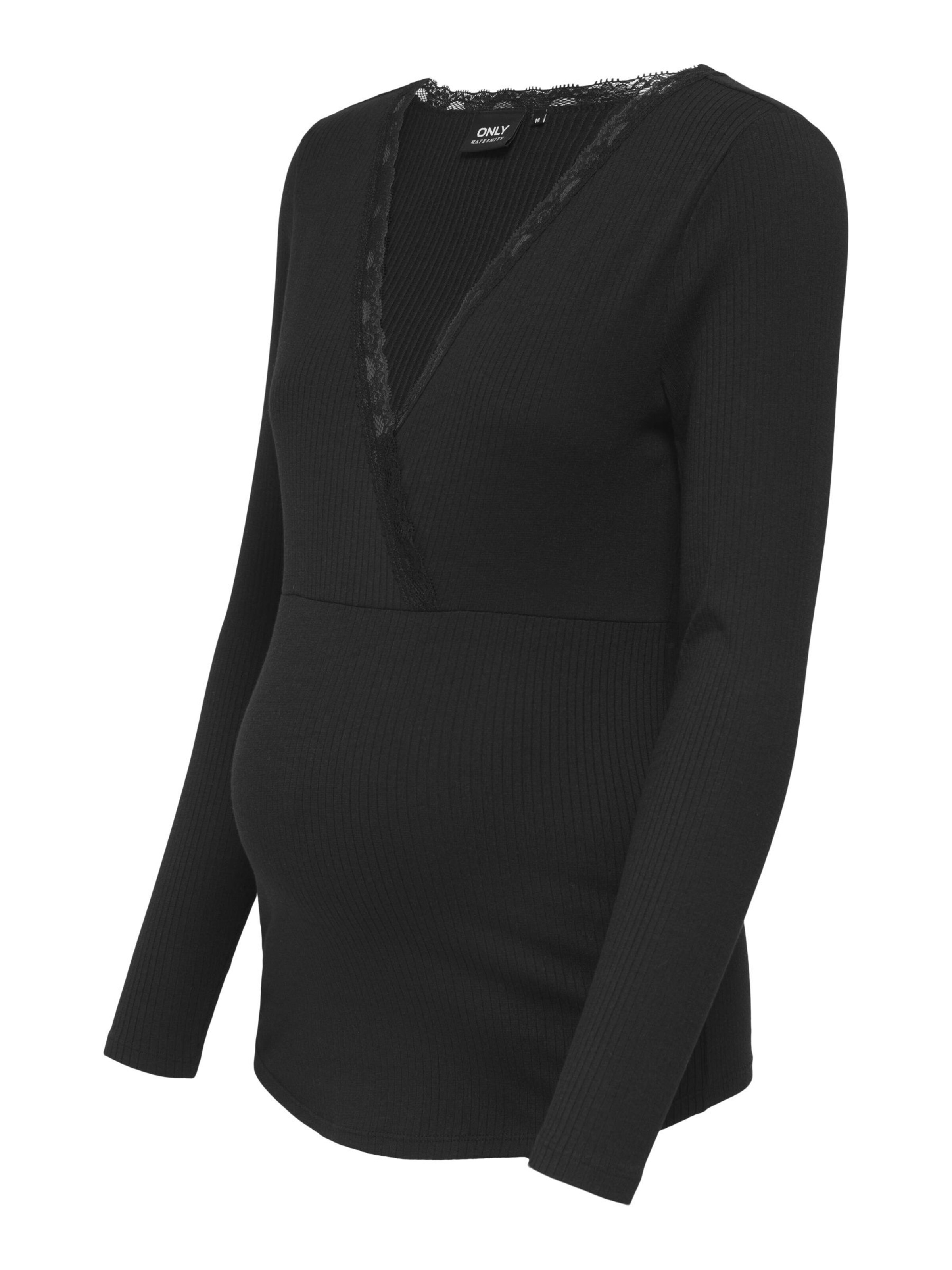 Only Maternity Shirt 'OLMIpass' in Black: front
