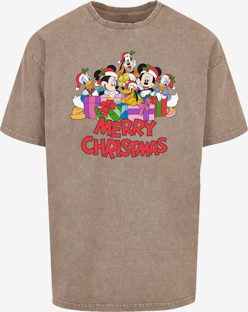 ABSOLUTE CULT Shirt ' Mickey Mouse And Friends - Christmas' in Beige: front