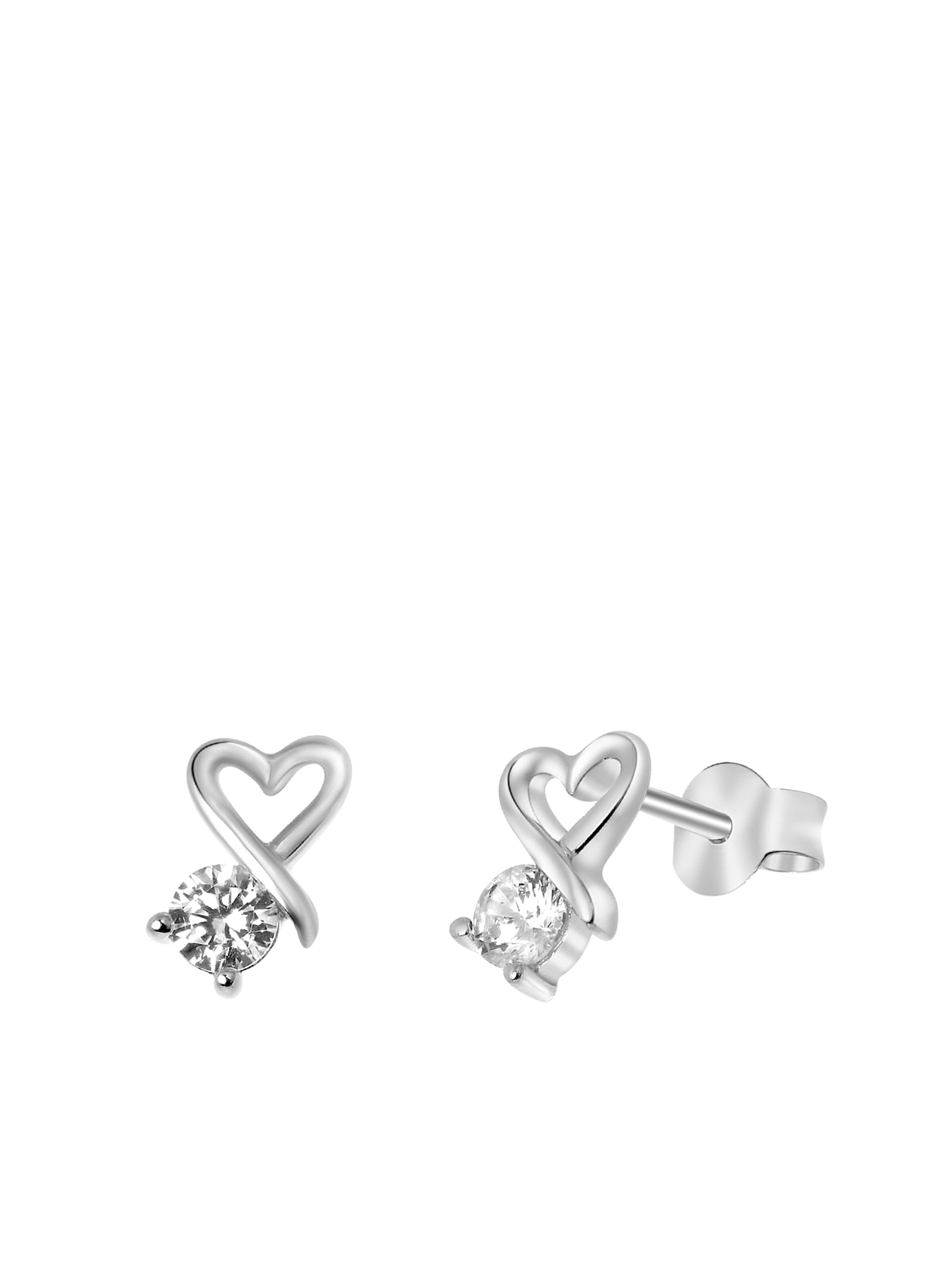 Lucardi Earrings in Silver: front