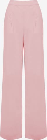 Regular Pantalon à pince 'DREW' Tussah en rose : devant