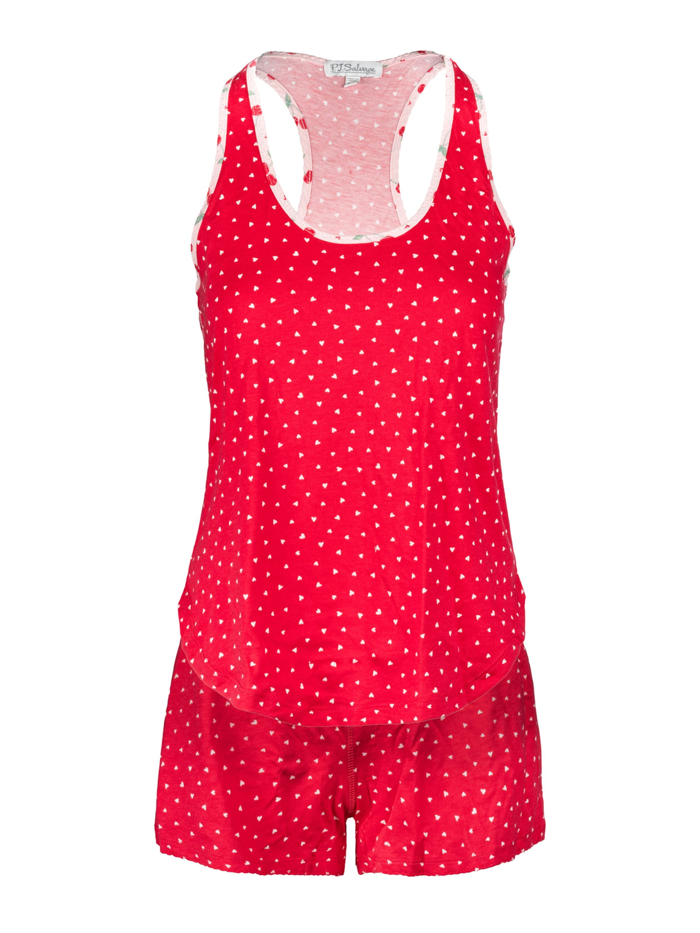 PJ Salvage Schlafanzug in Rot: Vorderseite