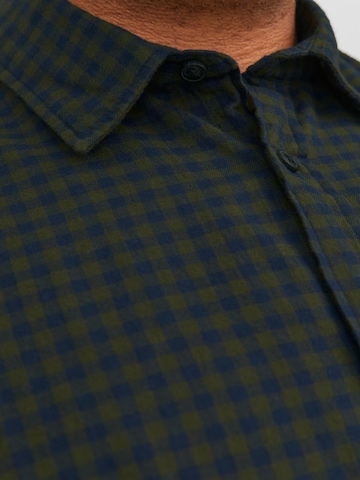 Jack & Jones Plus Regular fit Overhemd 'Gingham' in Blauw