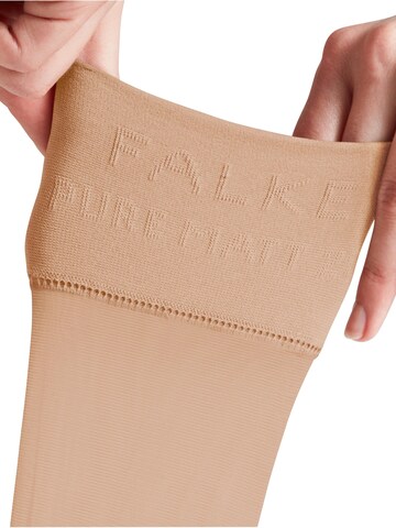 FALKE Knee High Socks 'Pure Matt' in Gold