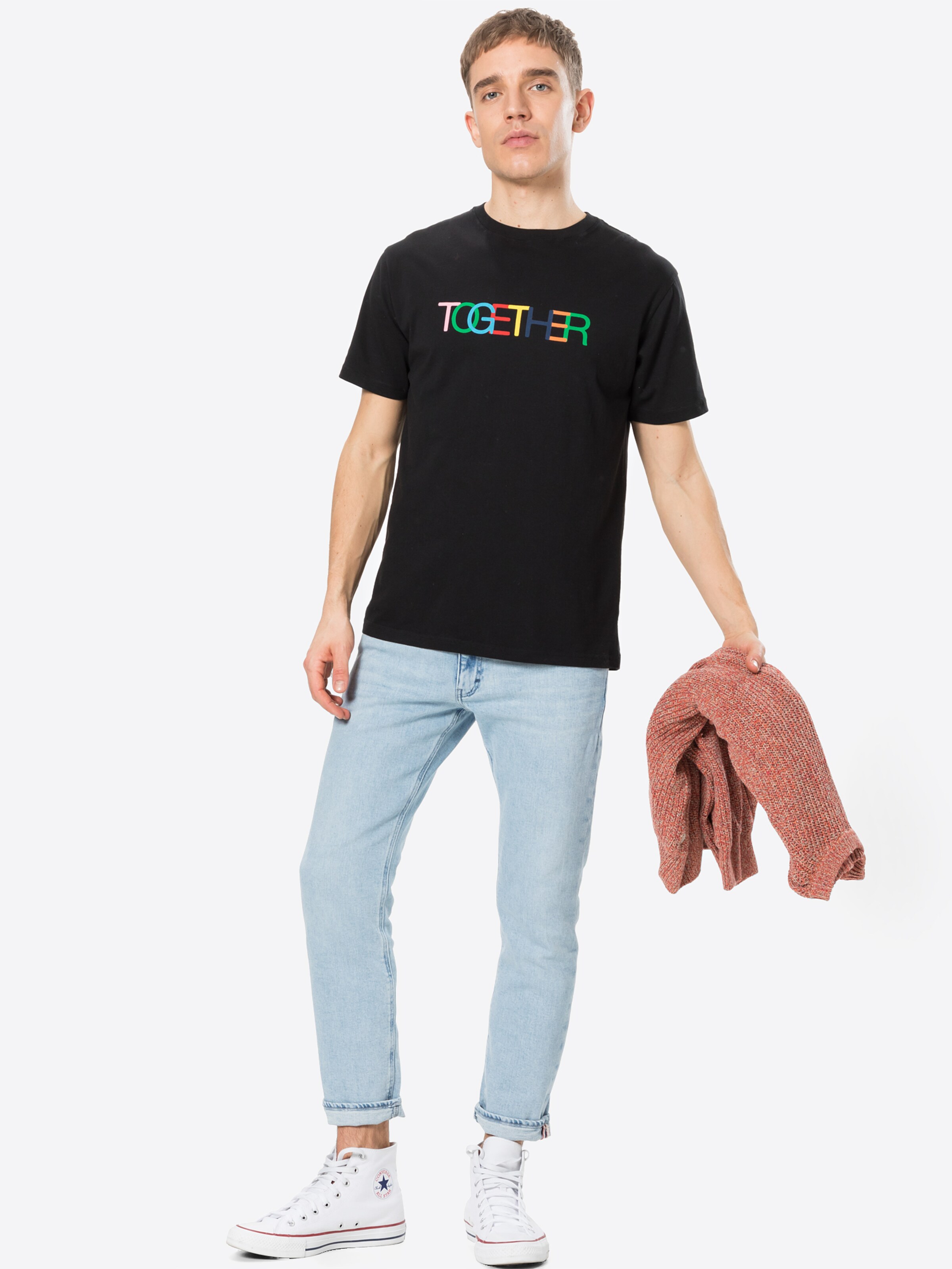 Männer Shirts Thinking MU T-Shirt ' Together ' (GOTS) in Schwarz - YI09614 Männer Shirts Thinking MU T-Shirt ' Together ' (GOTS) in Schwarz - YI09614