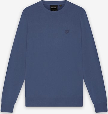 Lyle & Scott Trui 'Tonal Superfine' in Blauw: voorkant