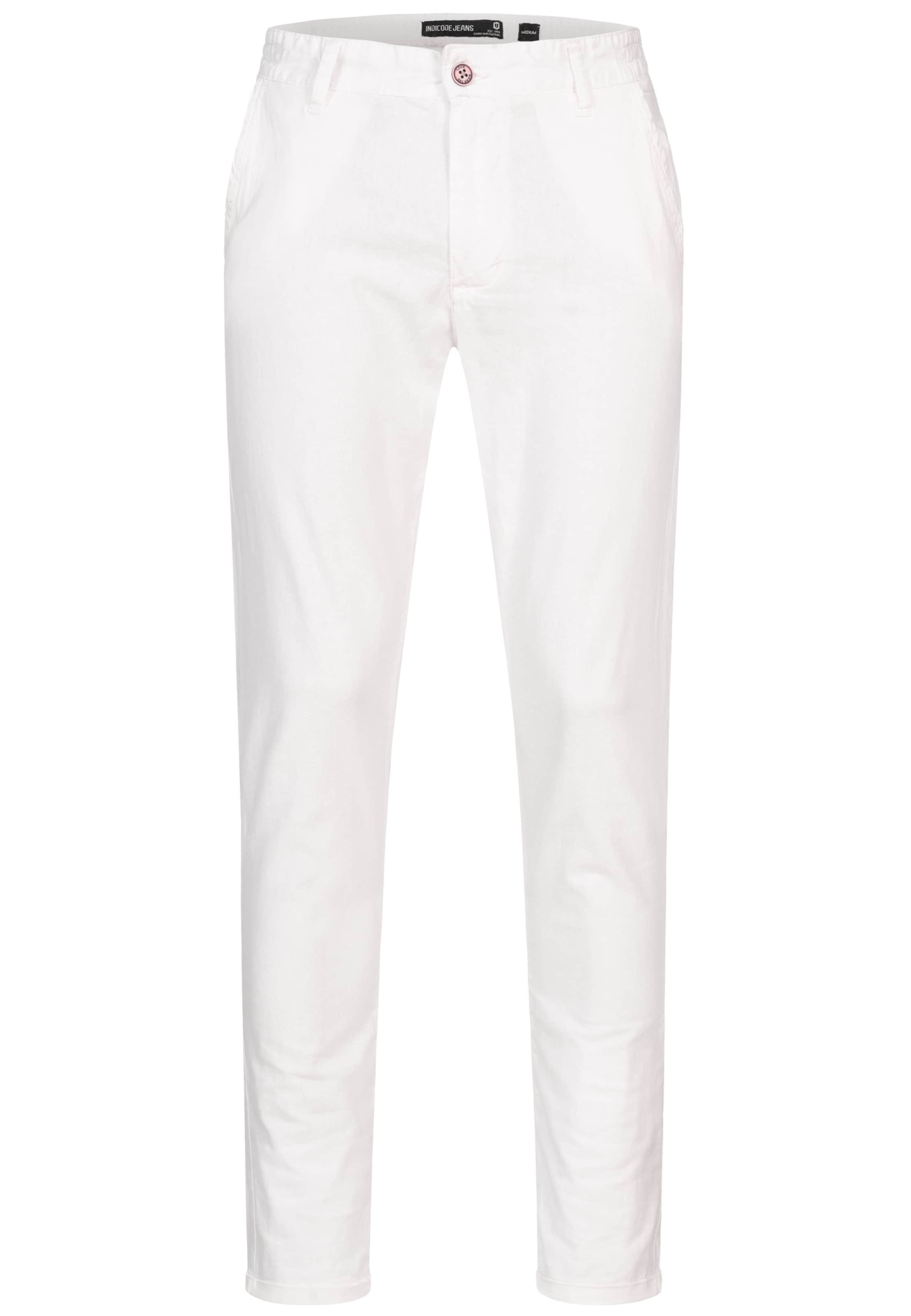 INDICODE JEANS Broek 'Haverfiel' in Wit: voorkant