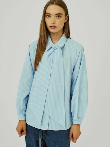 T-shirt ' Travis ' NORR en bleu : devant