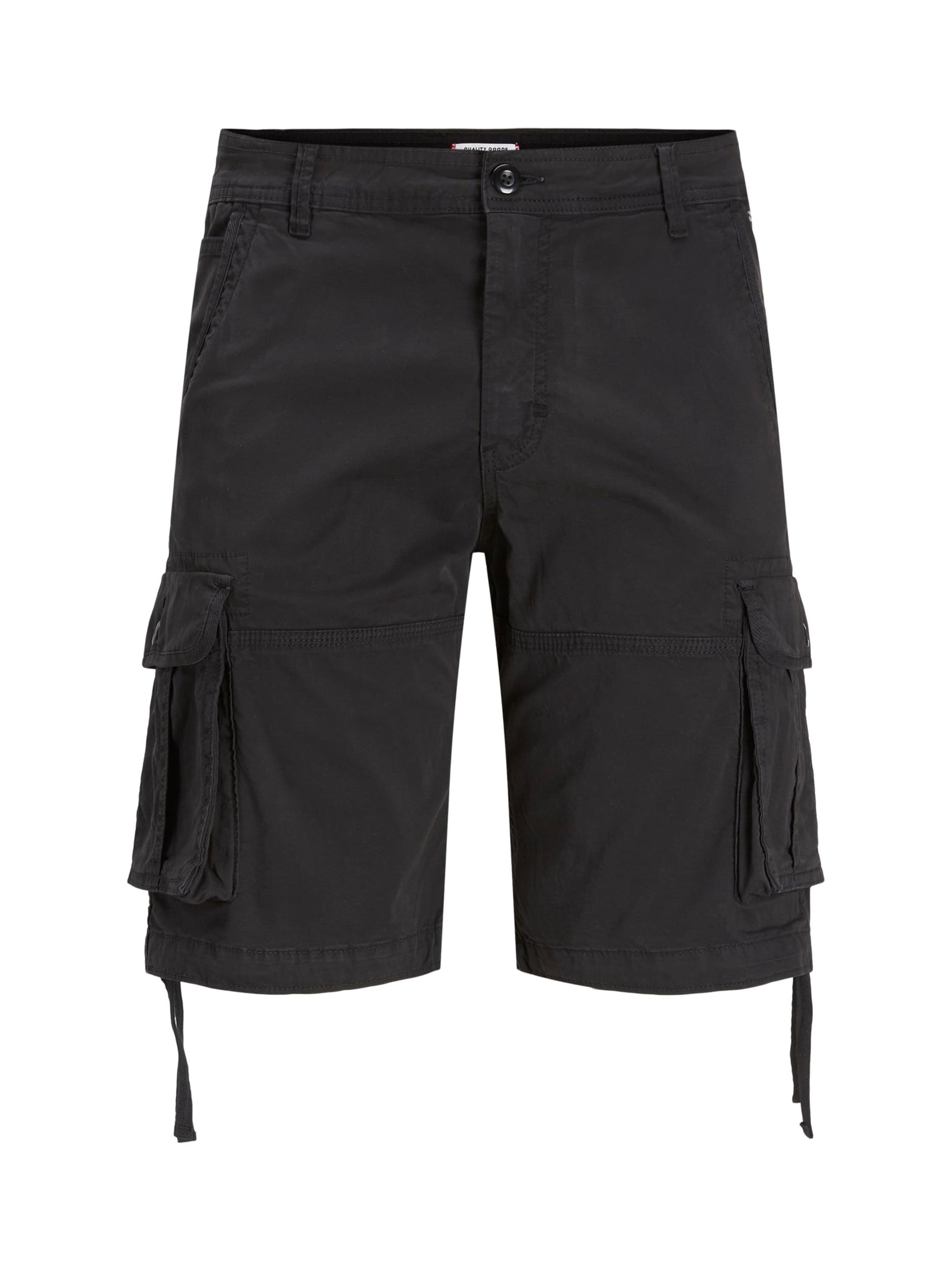 JACK & JONES Cargobroek 'Zeus' in Zwart: voorkant