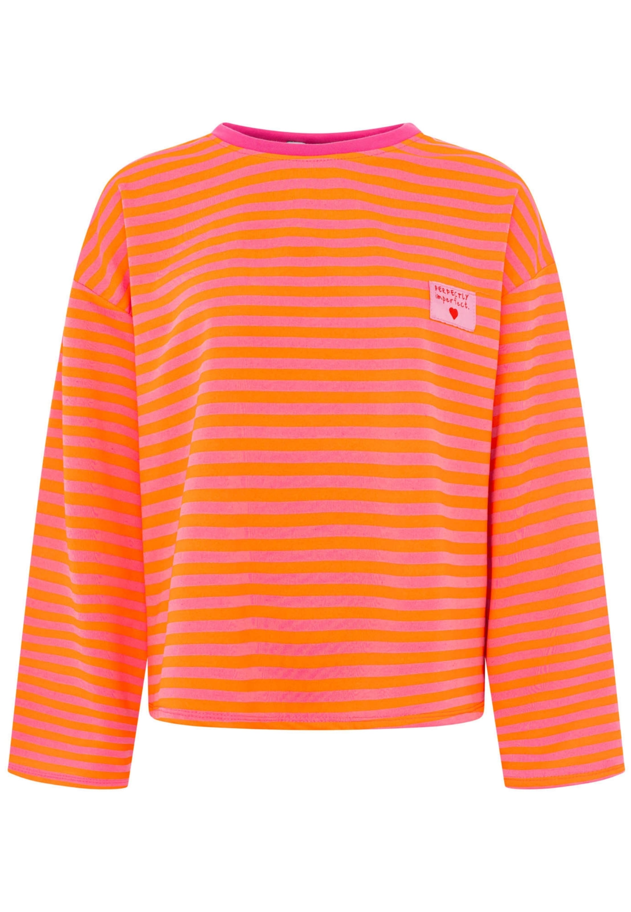 Zwillingsherz Sweatshirt in Roze: voorkant