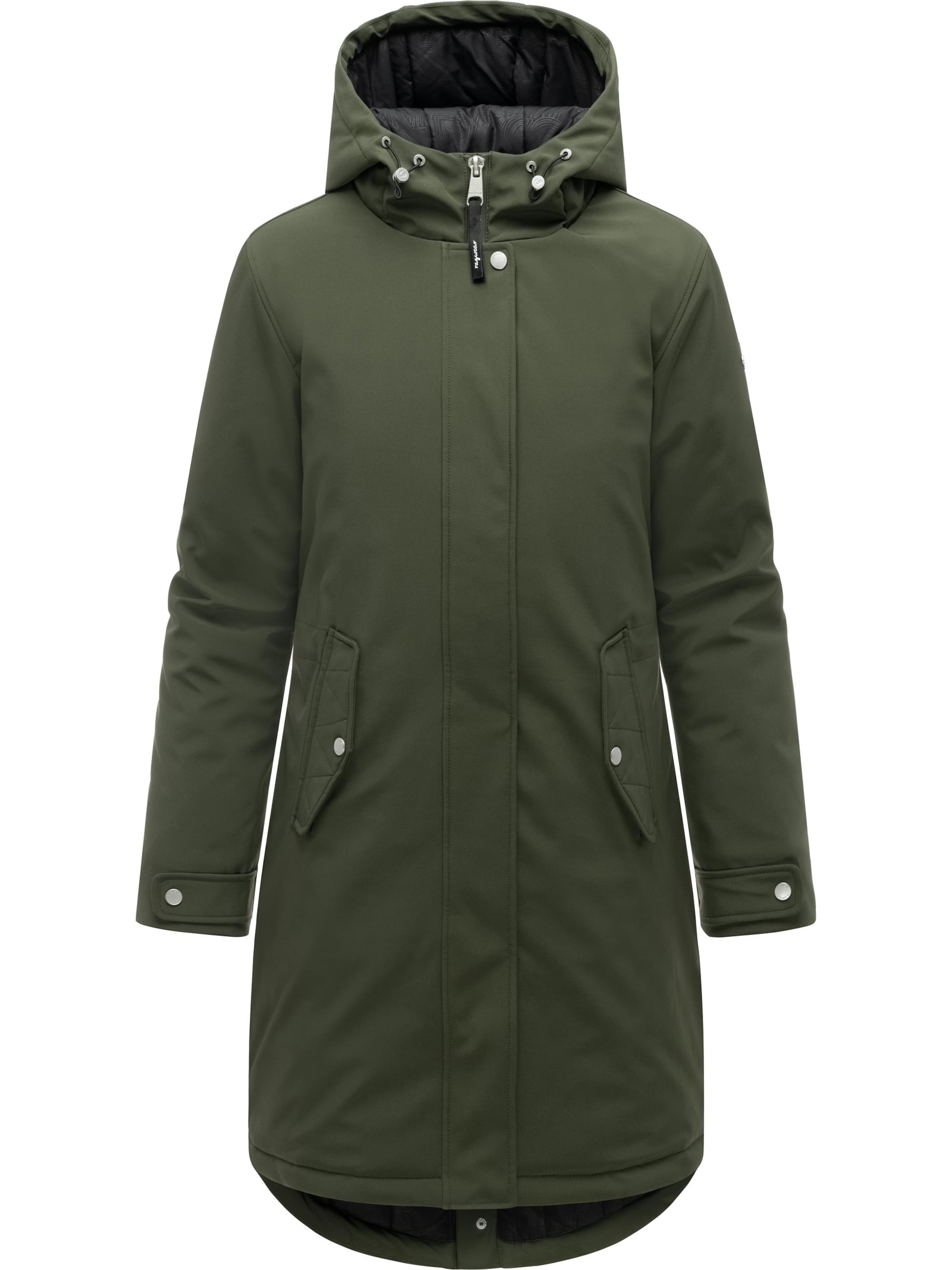 Ragwear Raincoat ' Itiga ' in Green: front