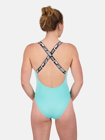 Nike Swim Bustier Badeanzug in Blau