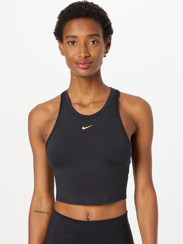 NIKE Sports Top 'ONE LUXE' in Black: front