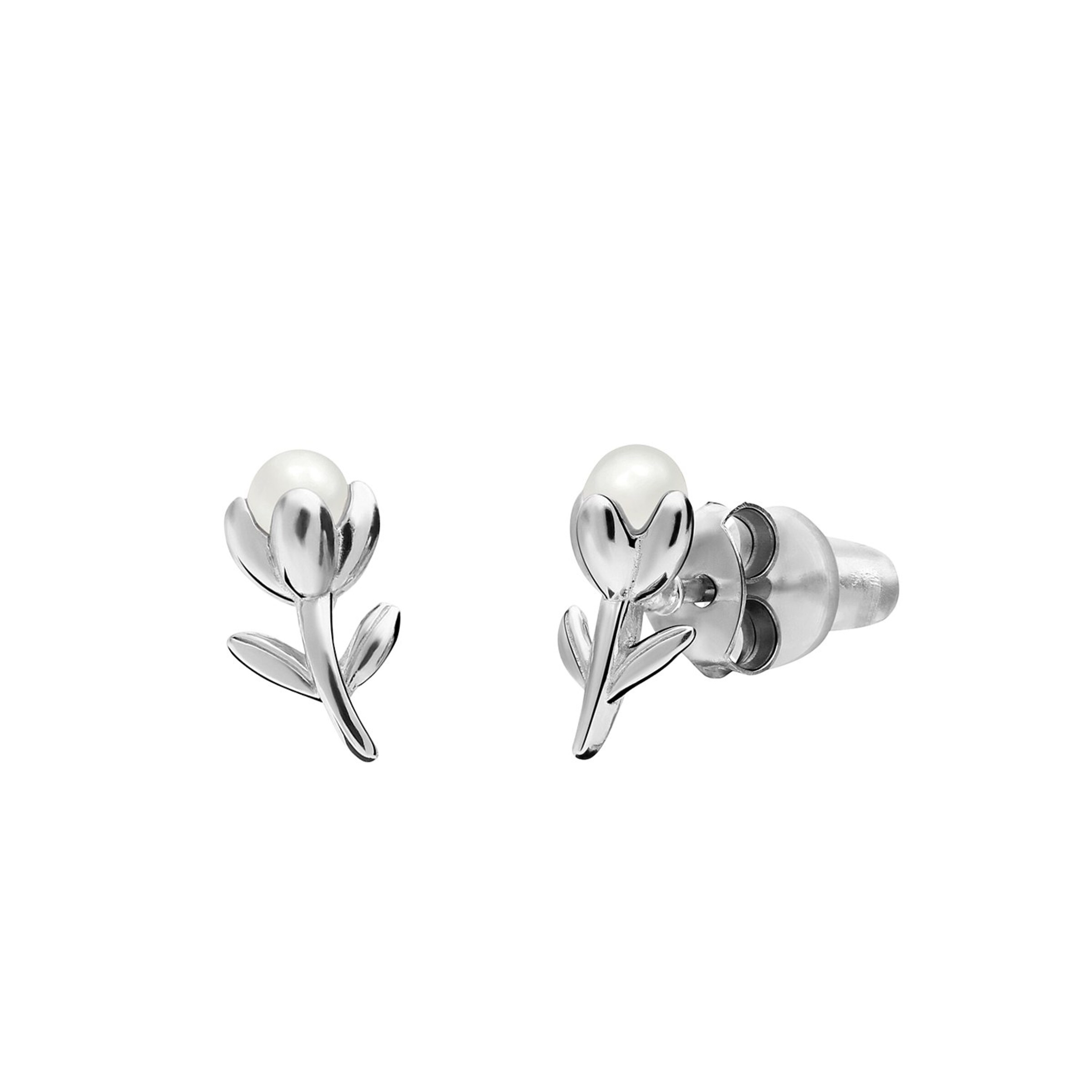 Boucles d'oreilles Lucardi en argent : devant