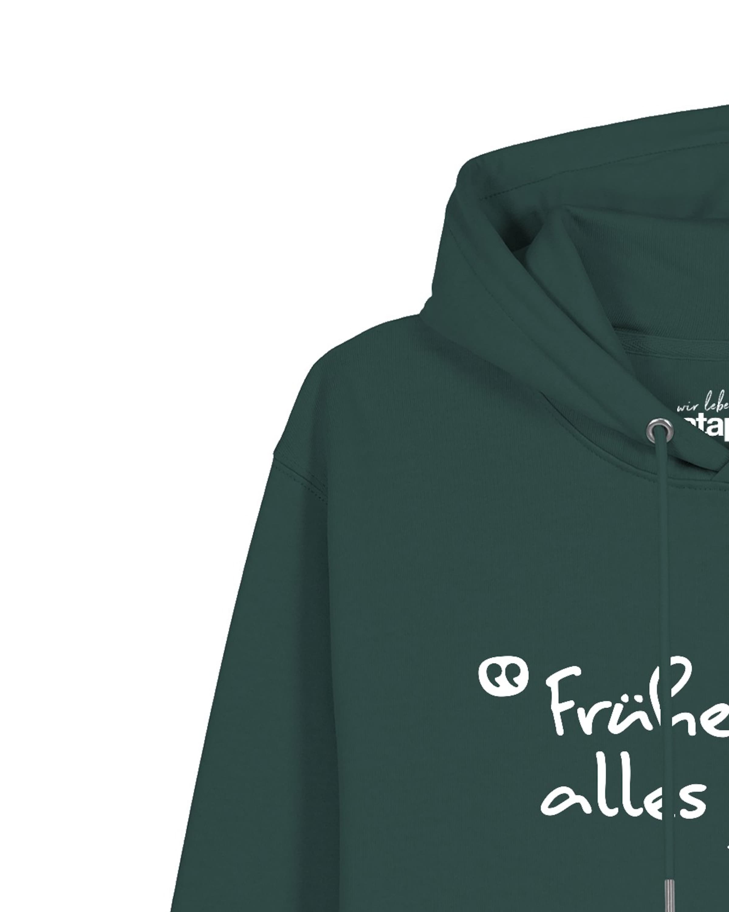 Watapparel Sweatshirt 'Früher War Alles Besser' in Groen