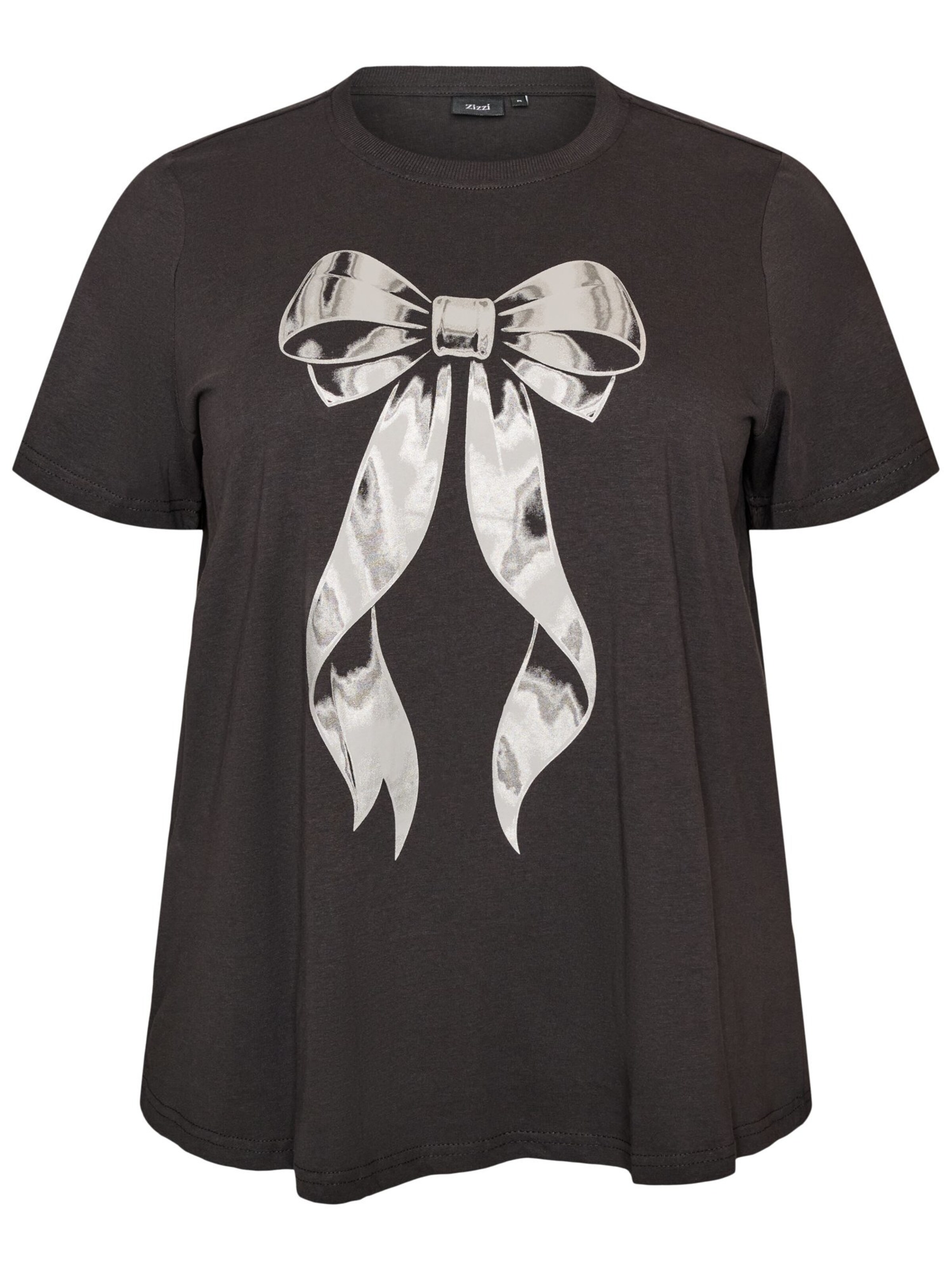 Zizzi Shirt 'VLIZ H' in Black: front