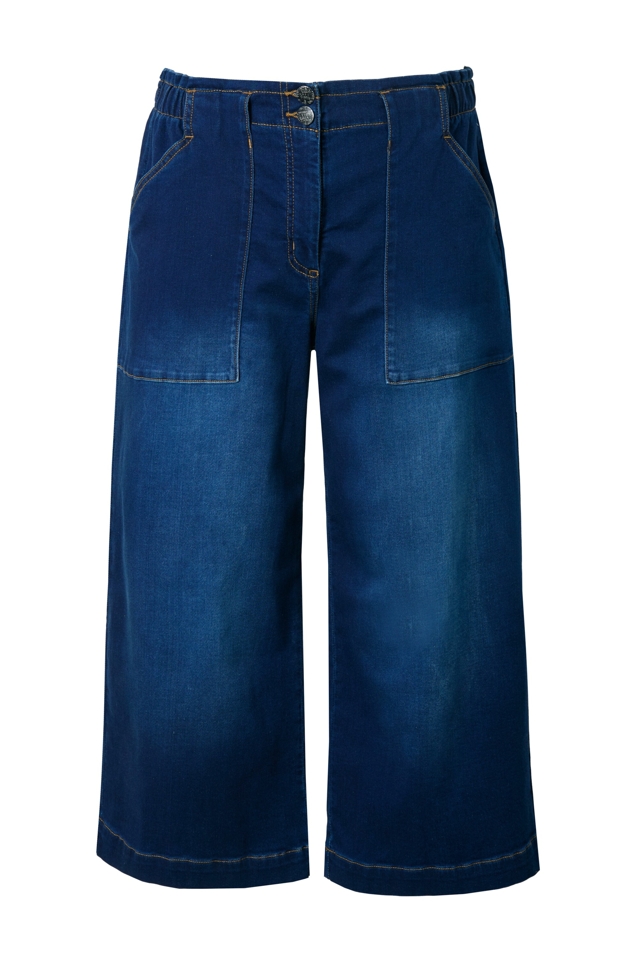 Ulla Popken Wide Leg Jeans in Blau: Vorderseite