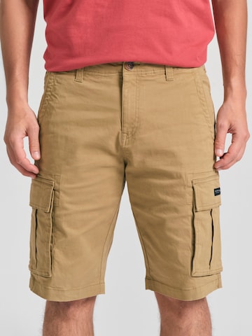 Regular Pantalon cargo Funky Buddha en beige : devant