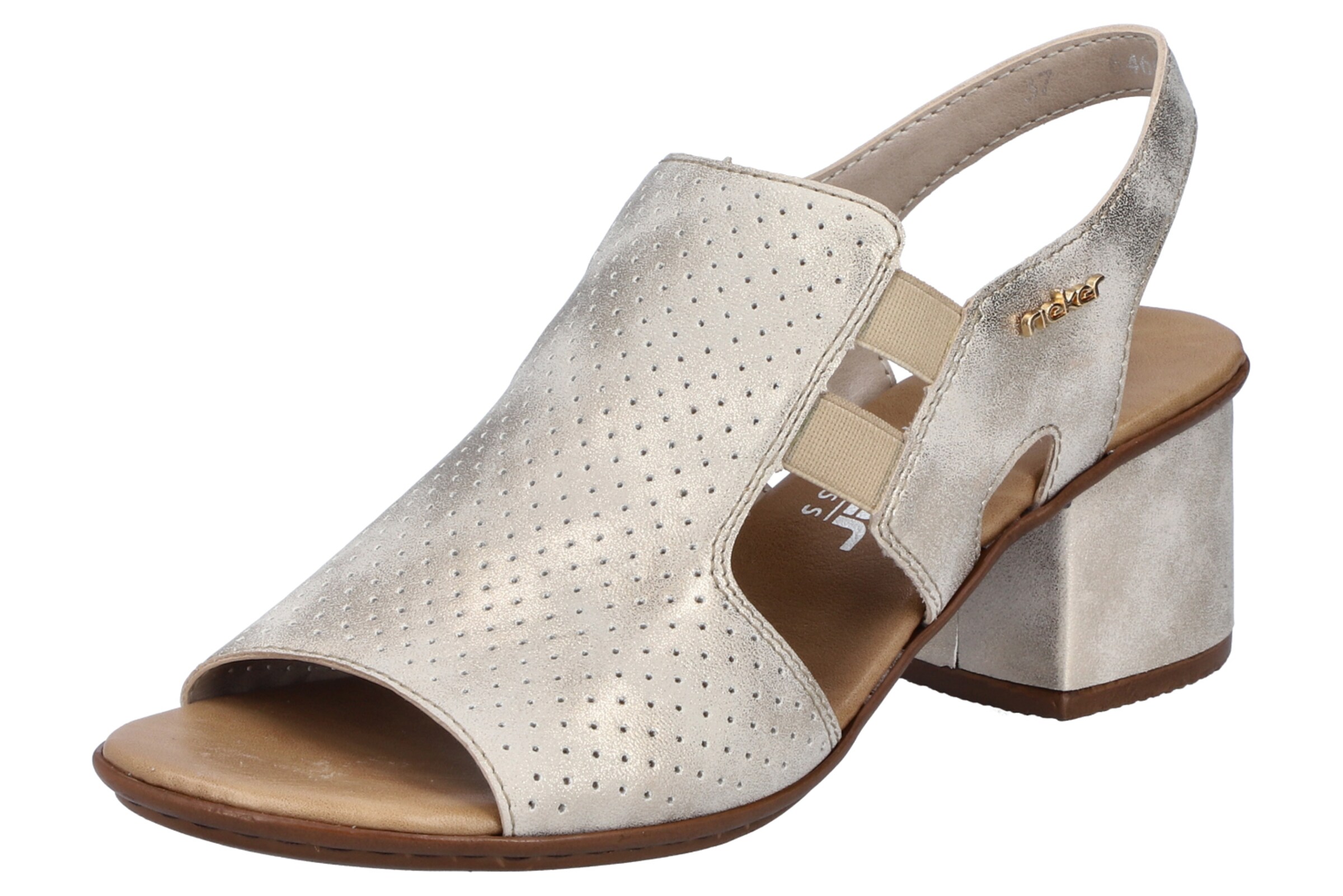 Rieker Strap Sandals in Beige: front