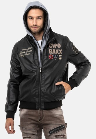 CIPO & BAXX Winterjas in Zwart: voorkant