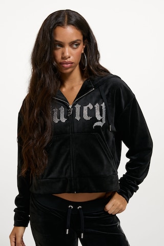 Juicy Couture Sweatjacke in Schwarz: Vorderseite